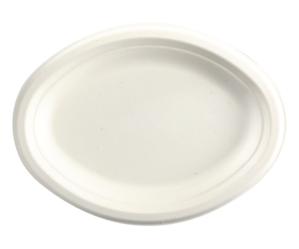 SUGARCANE OVAL PLATEMEDIUM L253 X W190 X H25MM