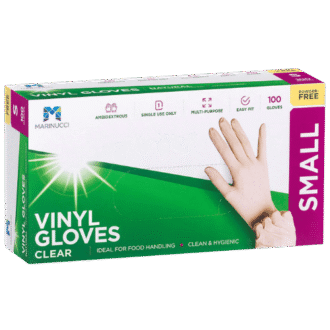 Small Clear Vinyl Powder-Free