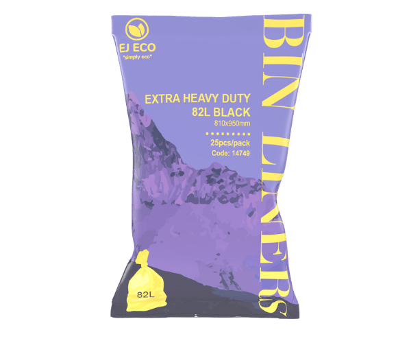 Extra Heavy Duty 82L BLACK STAR SEAL BAG