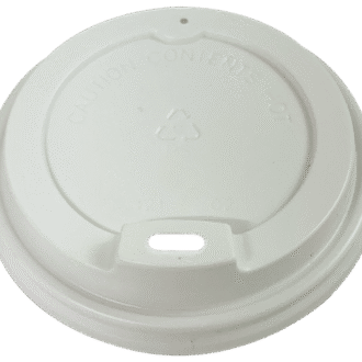 80mm PS COFFEE CUP LIDS WHITE SIPPER