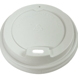 90mm PS COFFEE CUP LIDS WHITE SIPPER