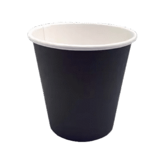 8OZ 90MM ULTRA SINGLE WALL PE PAPER CUP BLACK