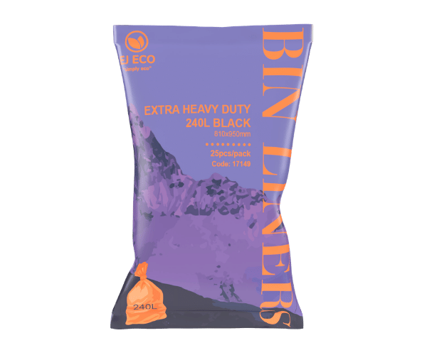 Extra Heavy Duty 240L BLACK STAR SEAL BAG
