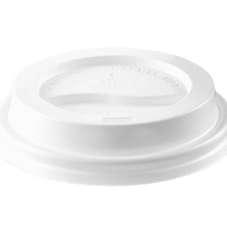 80mm PS COFFEE CUP LIDS WHITE TRAVEL