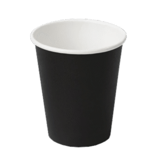 8OZ 80MM SINGLE WALL PE PAPER CUP BLACK