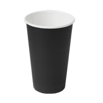 16OZ SINGLE WALL PE PAPER CUP BLACK
