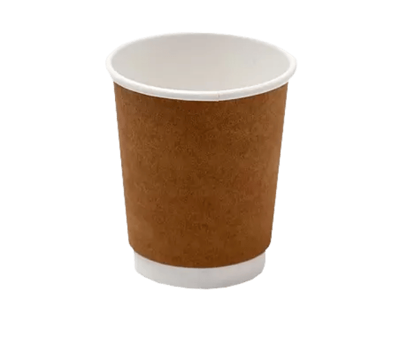 8OZ 80MM DOUBLE WALL PE PAPER CUP KRAFT