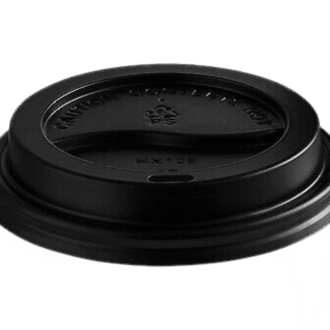 80mm PS COFFEE CUP LIDS BLACK TRAVEL