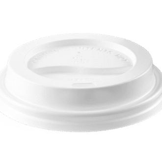 62mm PS COFFEE CUP LIDS WHITE TRAVEL
