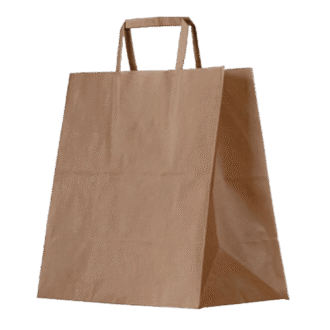 Flat Handle Paper Bag Kraft 305*305*175 Medium