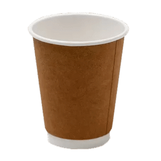 12OZ 90MM DOUBLE WALL PE PAPER CUP KRAFT