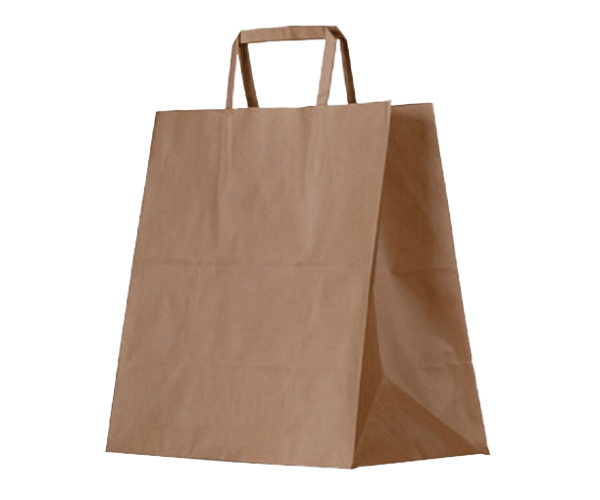 Flat Handle Paper Bag Kraft 280*280*160 Small