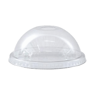 CLEAR RPET 98MM DOME LIDS DIE-CUT HOLE