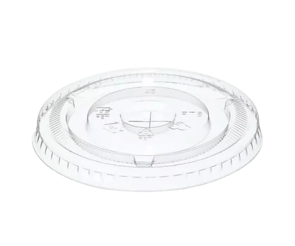 CLEAR RPET 92MM FLAT LIDS X-SLOT