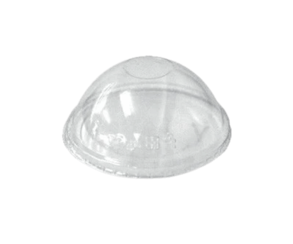 CLEAR RPET 92MM DOME LIDS DIE-CUT HOLE