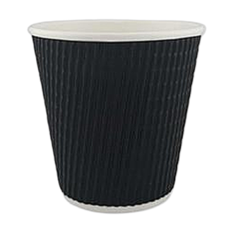 8oz Ripple 90mm Black 25pcs