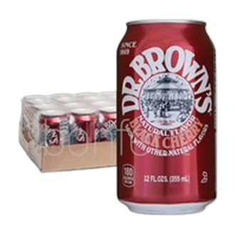 Dr Brown Black Cherry Soda Can 355ml