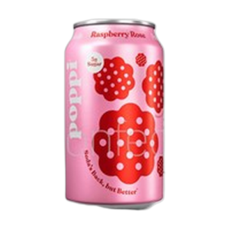 Poppi Raspberry Rose Prebiotic Soda 355ml