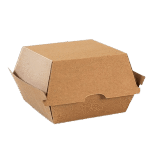 Hard Corrugated Burger Box Brown Kraft CB2 250 PCS