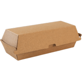 Hard Corrugated Hot Dog Box Brown Kraft CB4 200 PCS
