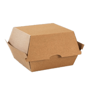 Hard Corrugated High Burger Box Brown Kraft CB2H 200 PCS