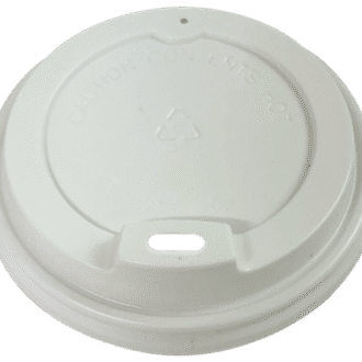 80mm PS Coffee Cup Lids White Sipper 1000 PCS