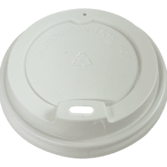 90mm PS Coffee Cup Lids White Sipper 1000 PCS