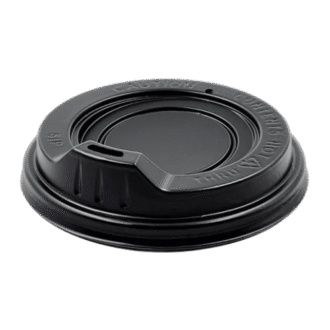 90mm PS Coffee Cup Lids Black Sipper 1000 PCS