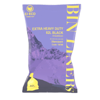 Extra Heavy Duty 82L Black Star Seal Bag 250 PCS