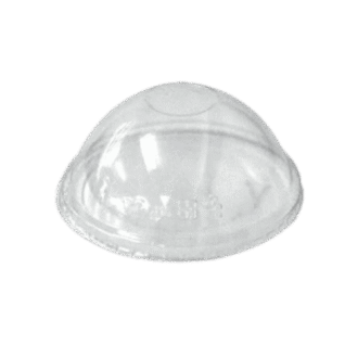 Clear RPET 92MM Dome Lids Die-Cut Hole 1000 PCS