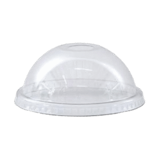 Clear RPET 98MM Dome Lids Die-Cut Hole 1000 PCS