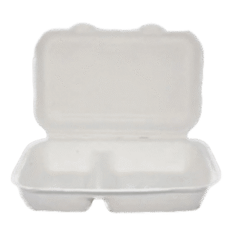 Box Sugarcane Snack 2 Compartment 229*157*70 250 PCS