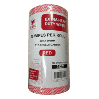 Red Extra Heavy Duty Anti-Bacterial Cleaning Wipe 4 PCS