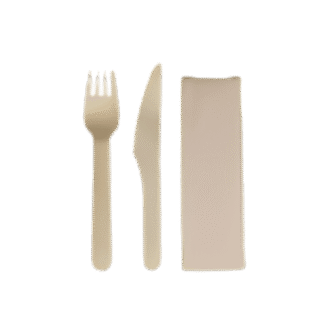 Wooden Fork, Knife & Napkin 400 PCS