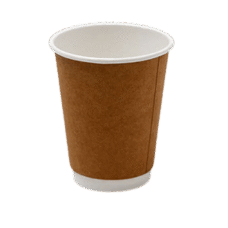 Kraft Double Wall Paper Coffee Cup 12oz 500 PCS