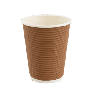 Brown Ripple Paper Coffee Cup 12oz 500 PCS