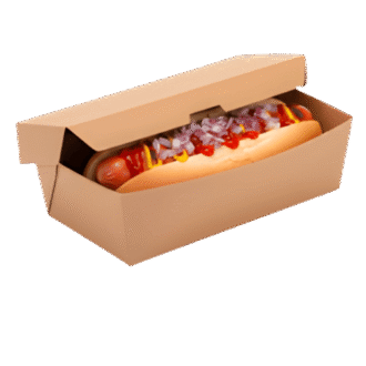 Kraft Paper Hotdog Box L211xW74xH35(50)mm 400 PCS