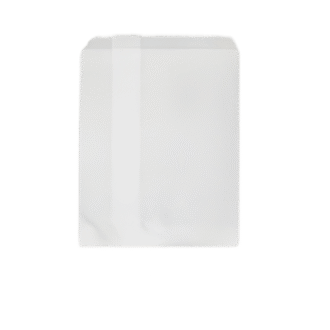 Wide Flat Paper Bag White 185x165mm 500 PCS