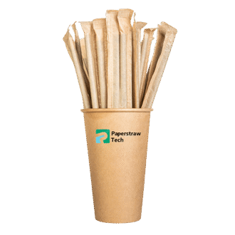 Regular Paper Straw Brown 6x205mm Individual Wrapped 1000 PCS
