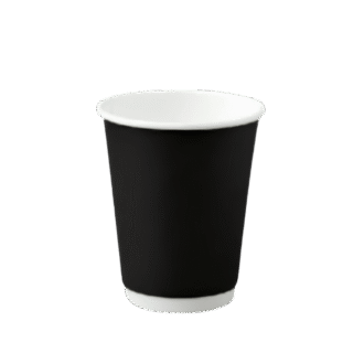 Black Double Wall Paper Coffee Cup 8oz 500 PCS
