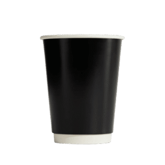 Black Double Wall Paper Coffee Cup 12oz 500 PCS