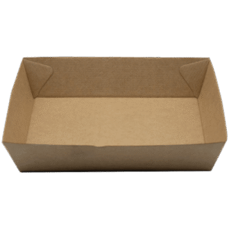 Hard Corrugated Open Tray #4 Brown Kraft PCT3 180x134x45mm 250 PCS