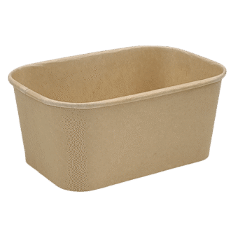 Rectangular Container Kraft Paper 1000ml 300 PCS