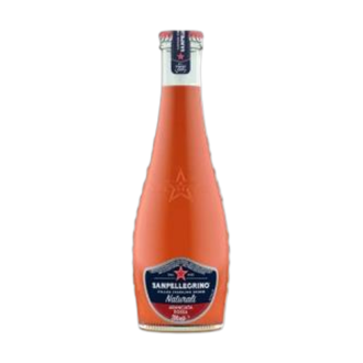 SAN PELLEGRINO 200mL SPARKLING DRINK ARANCIATA ROSSA GLASS