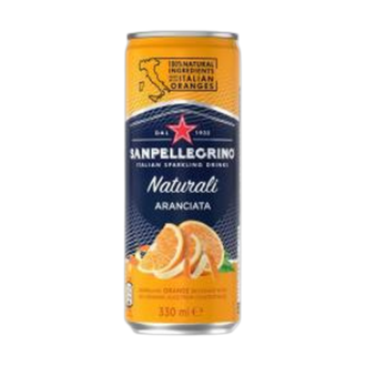 SAN PELLEGRINO 330mL SPARKLING DRINK ARANCIATA CANS