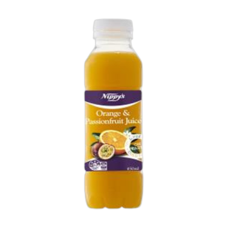 NIPPY'S FRESH 450ML ORANGE AND PASSIONFRUIT JUICE