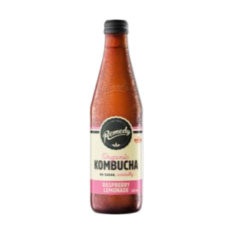 REMEDY 330mL KOMBUCHA RASPBERRY LEMONADE
