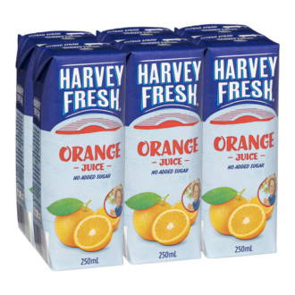 Harvey Fresh Orange Juice 6x250ml