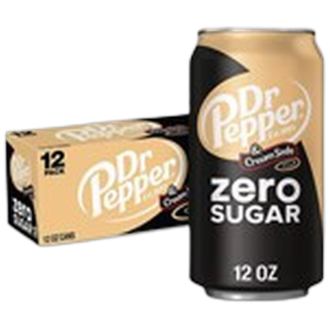 DR PEPPER & CREAM SODA ZERO SUGAR 355ML